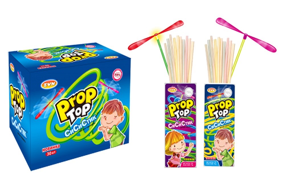 Конфета мягкая PROP TOP СИ СИ СТИК с игрушкой в соломинках ZVN 15 гр*12 бл*30 шт