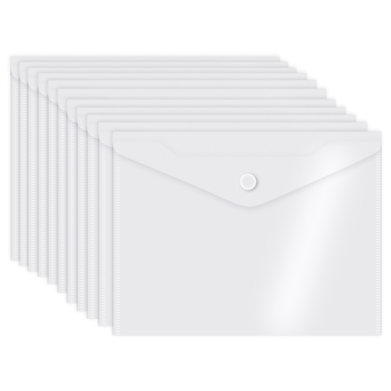 Конверт на кнопке 240*180мм прозрачный