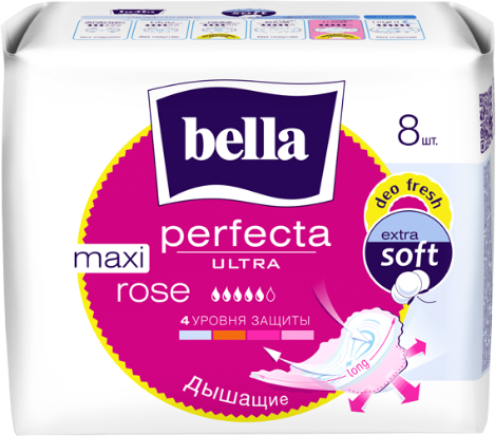 Прокладки Bella Perfekta ultra maxi Rose deo fresh 8 шт.