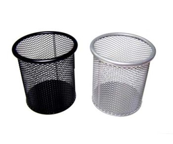 Стакан для канцелярских мелочей DM-256/BU-29 металл кругл. сетка серый 10*9 см (4/12/96)