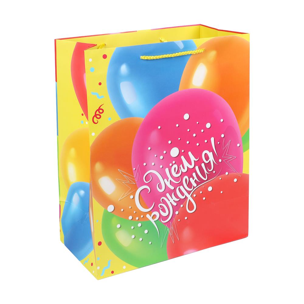 Пакет подарочный МАТОВЫЙ l,день рождения,140 гр/м2 ЧУДО ПРАЗДНИК в кор.10*12шт