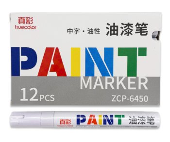 Маркер-краска DL-106 Белый круглый наконечник, 2 мм, в картонной коробке ZCP-6450 (12/144/1296)