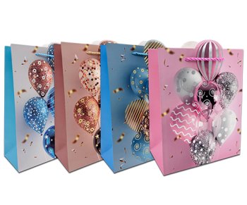 Пакет подарочный 18*23см DN-236 "Шары" бумажный с ручками
