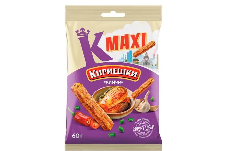 «Кириешки Maxi», cухарики со вкусом кимчи, 60 г