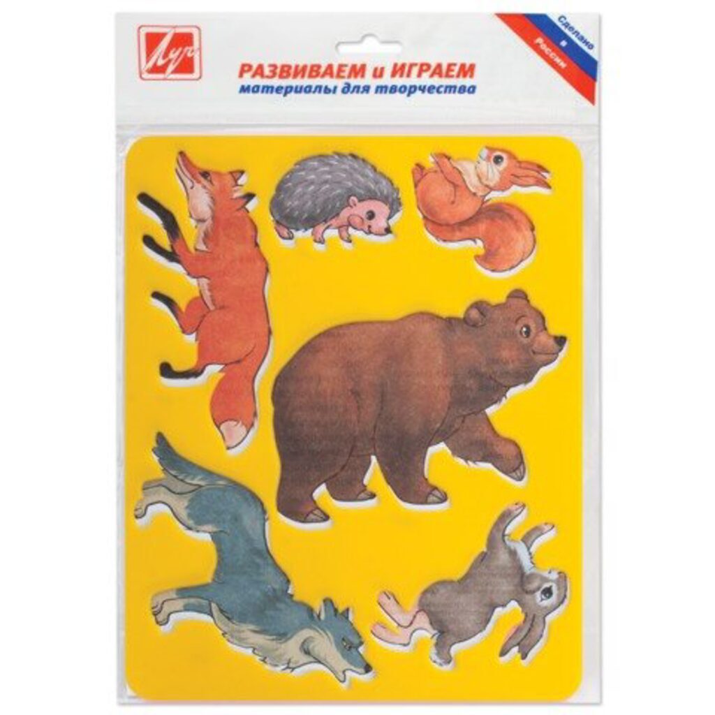 Трафарет "Лесные звери" Луч ПК 103043