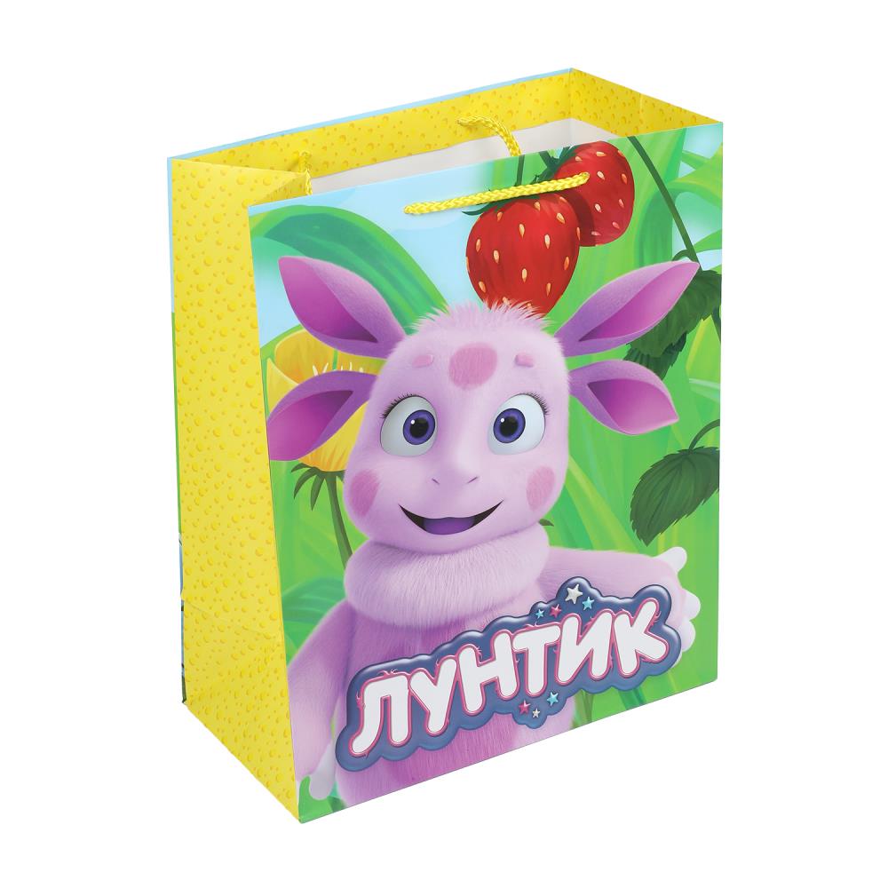 Пакет подарочный МАТОВЫЙ Лунтик l,140 гр/м2 ЧУДО ПРАЗДНИК в кор.10*12шт