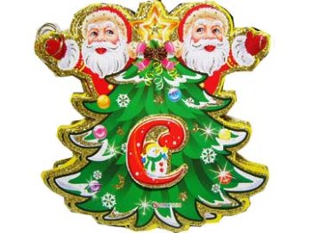 Новогодний постер-растяжка ВА-145 "С Новым Годом!", высота 17 см