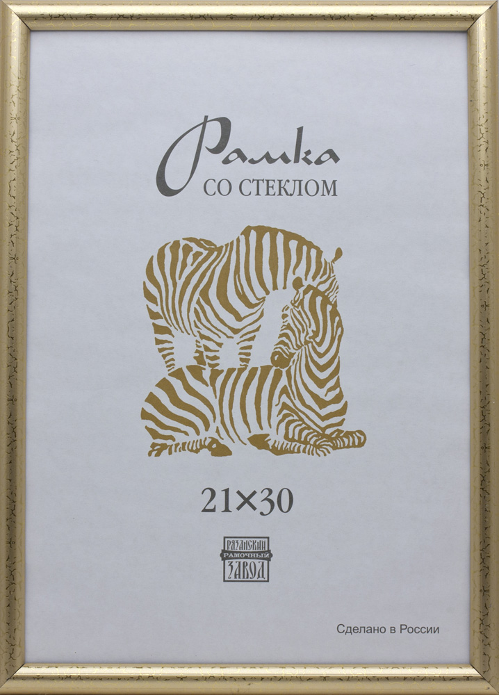 Фоторамка пластик 10*15 509 (Золото) Зебра 216288