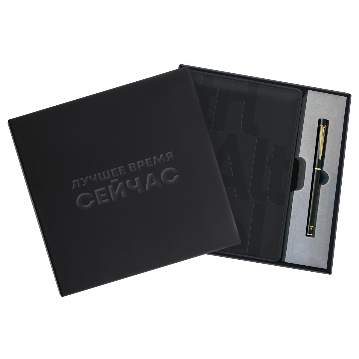 Ежедневник недатированный, А5, 136л., твердый переплет, кожзам, BG "Ctl+Alt+Del", черный, в подарочн