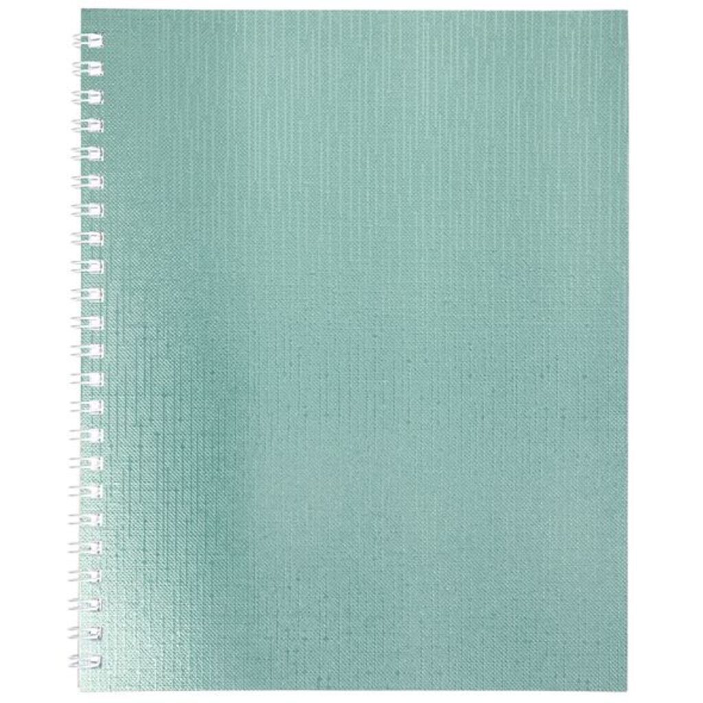 Тетрадь А5 48л кл. гребень бумвинил Hatber "METALLIC Мята"