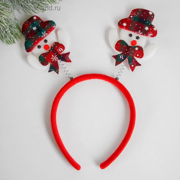 Ободок новогодний карнавальный «Снеговик»