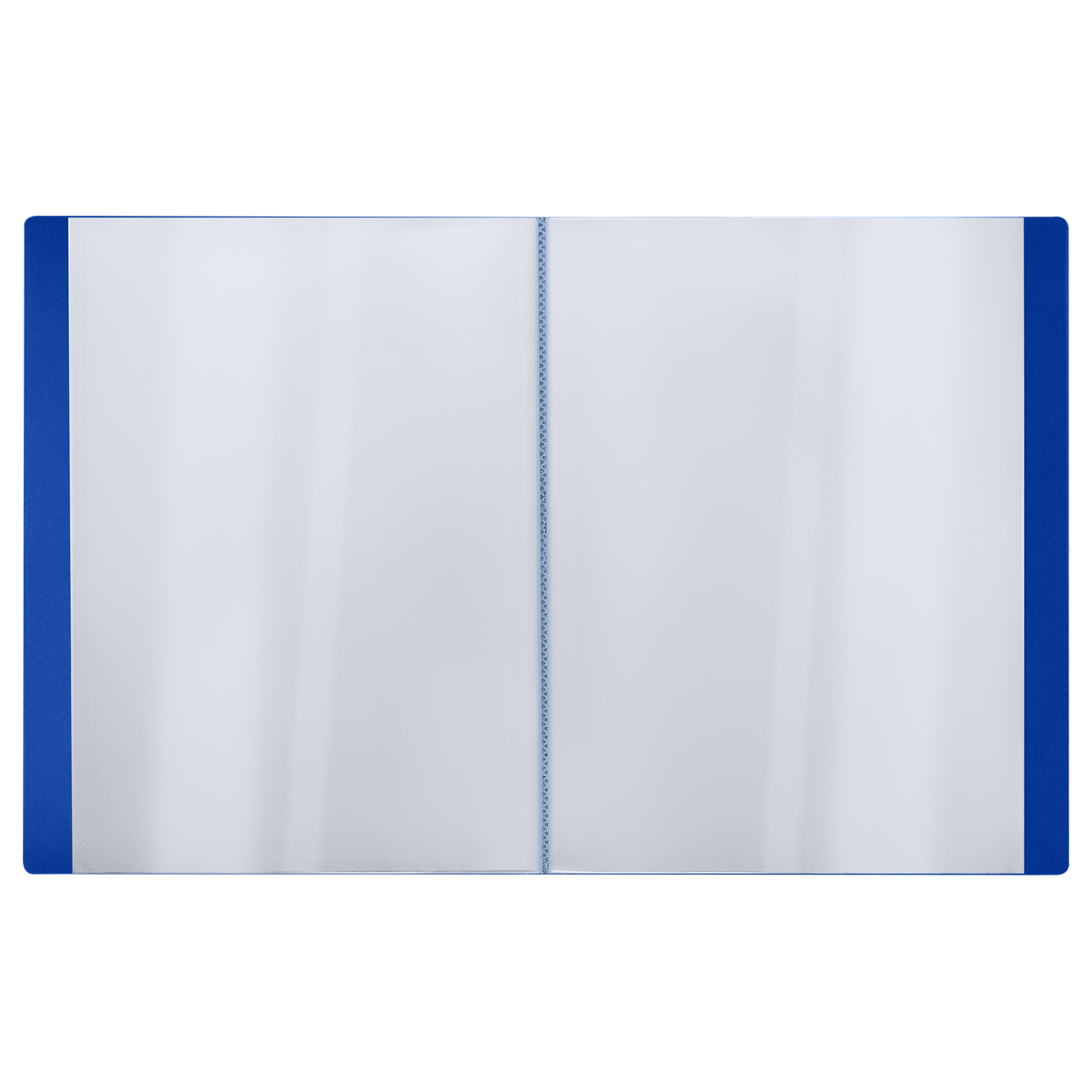 Папка с 30 вкладышами СТАММ "Кристалл" А4, 17мм, 700мкм, пластик, синяя