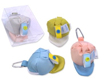 Монетница DE-975 "Кепка" текстиль, 9х12,5х6см, на молнии, с карабином, ассорти, в уп ПВХ SV-16705