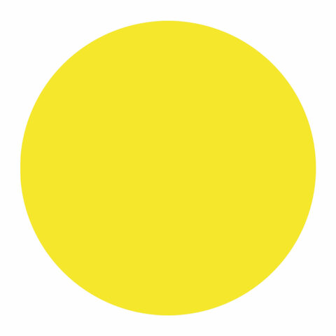 Знак безопасности "Желтый круг на двери", диаметр 150 мм, пленка самоклеящаяся