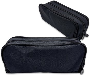 Пенал DM-278 "Special" черный, прямоугольный, текстиль, 3 отделения на молнии