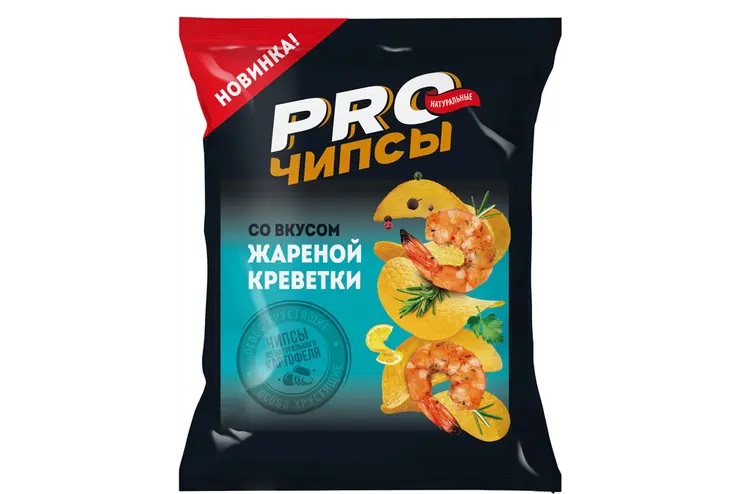 «PRO-Чипсы», чипсы со вкусом жареной креветки, 60 г