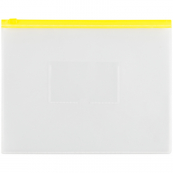 Папка-конверт на zip-молнии OfficeSpace А5, ПВХ, 120мкм, прозрачная, цветная молния, карман, ассорти_1