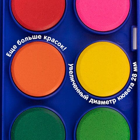Краски аквар. BRAUBERG "PREMIUM" 12 цв, кюветы 28мм, пенал_12
