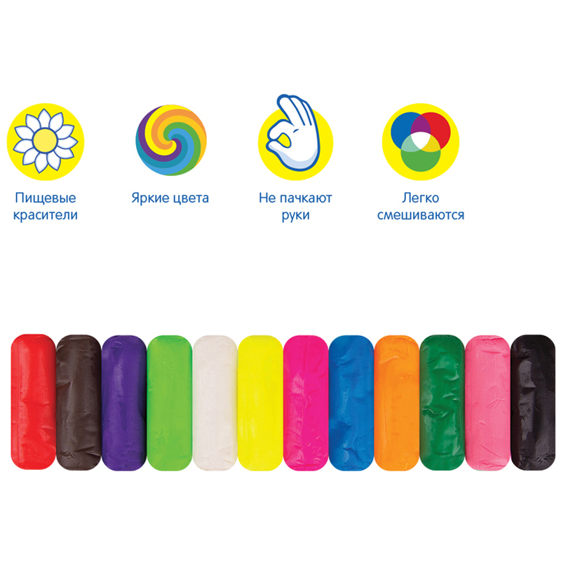 Тесто для лепки Мульти-Пульти, 12цв.*30г, пласт.ведро_1