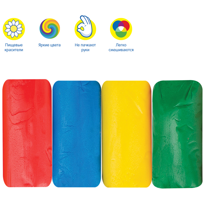 Тесто для лепки Мульти-Пульти "Енот на каникулах", 04цв*60г_1