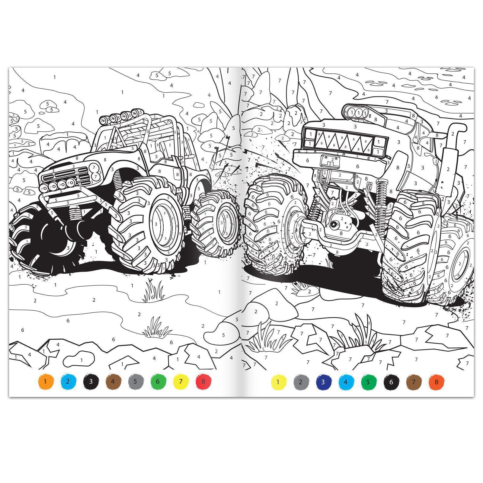 Раскраска по номерам "Мегатачки", 16 стр., формат А4 5298379_1