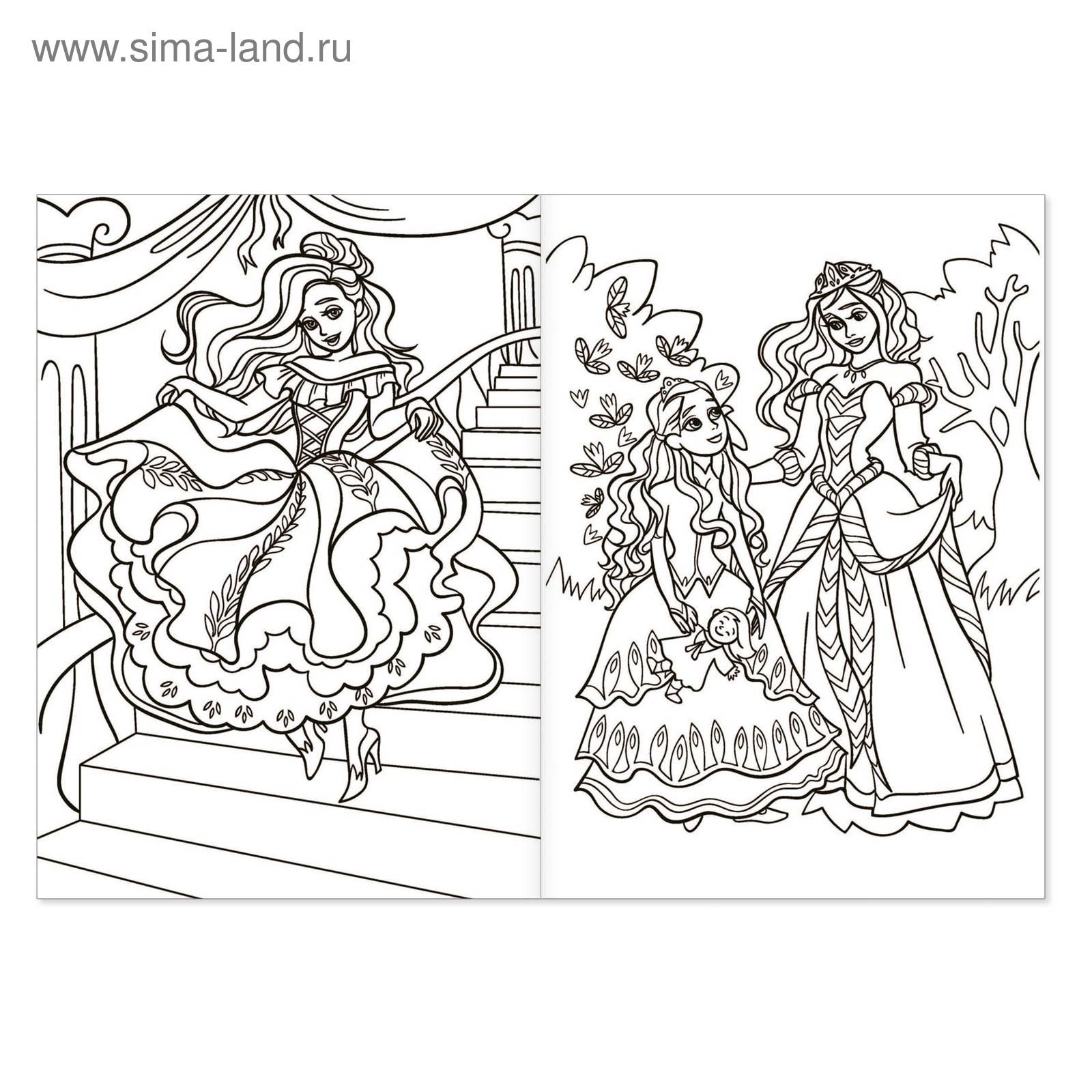 Раскраска "Сказочные принцессы" 16 стр   4662382_1