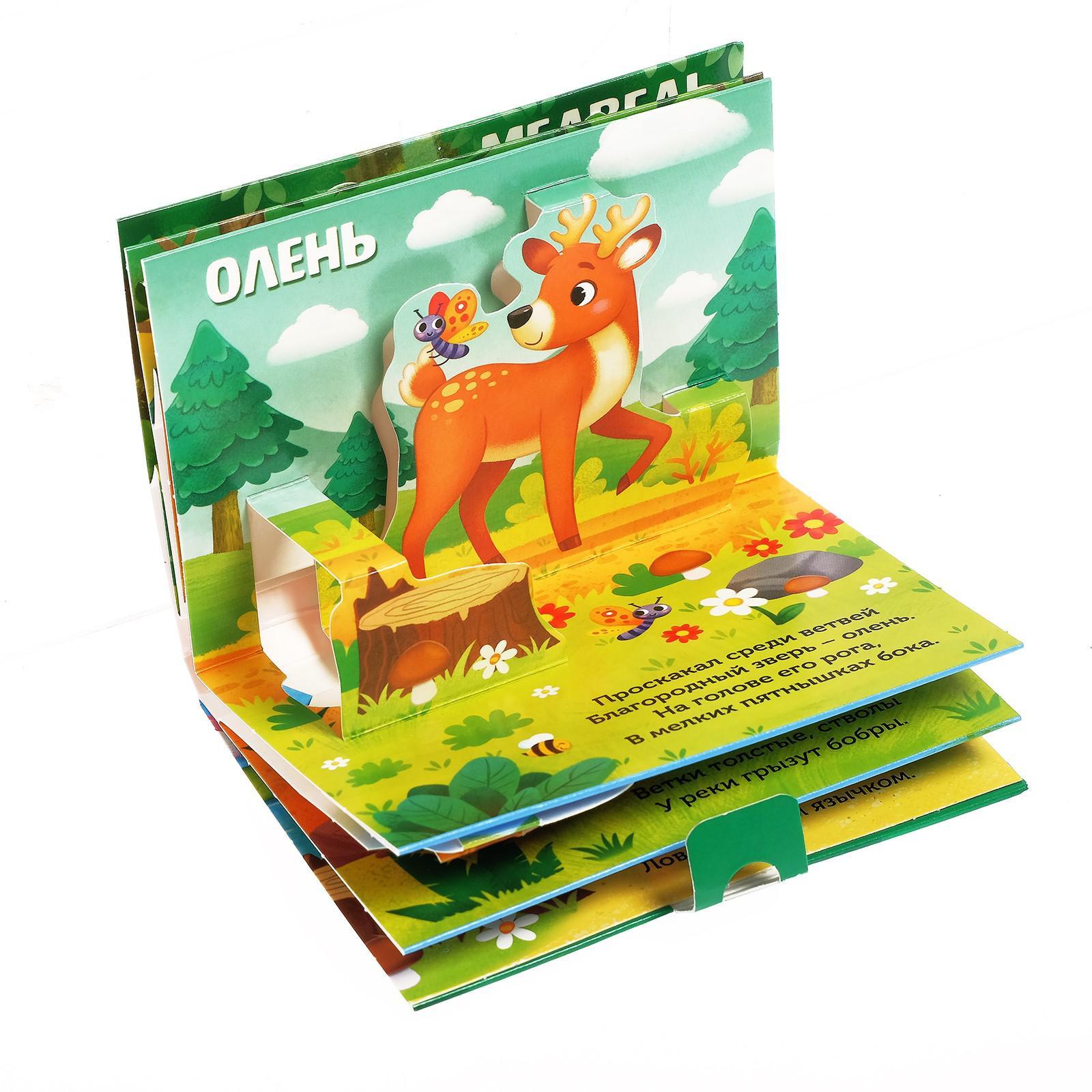 Книжка-панорамка 3D "Кто прячется в лесу?" 12 стр 5359776_1