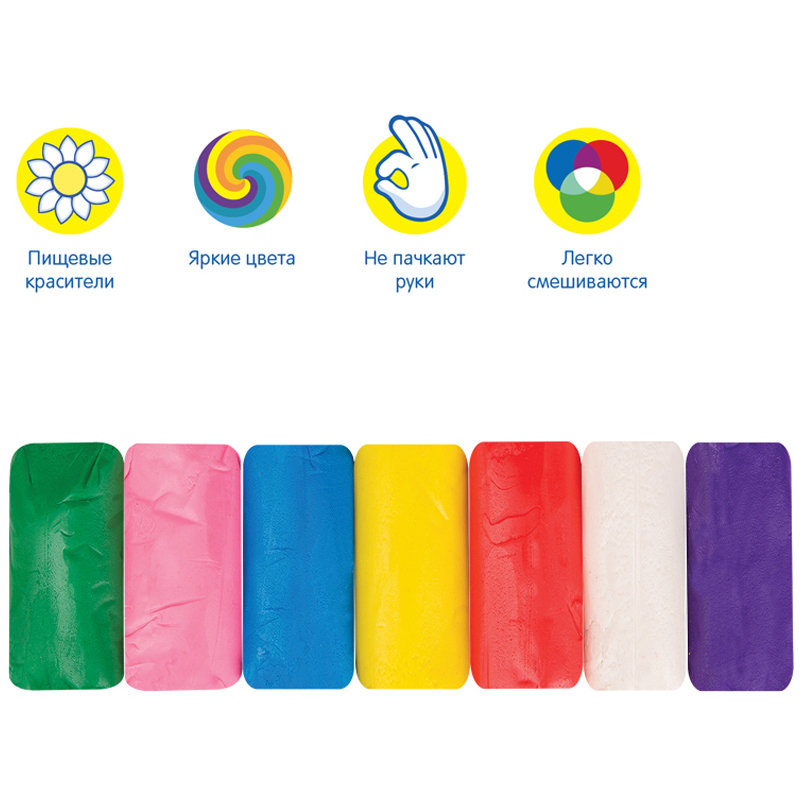 Тесто для лепки Мульти-Пульти "Енот на каникулах", 07 цв*60г_1