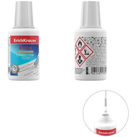 Корректирующая жидкость ERICH KRAUSE, 20 мл, флакон с кисточкой 11619_1