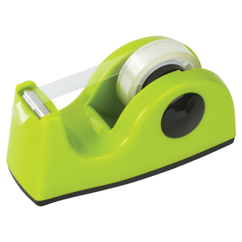 Диспенсер для клейкой ленты BRAUBERG настольный, утяжеленный, средний, салатовый, 11,8х5х5 см, 44014_2