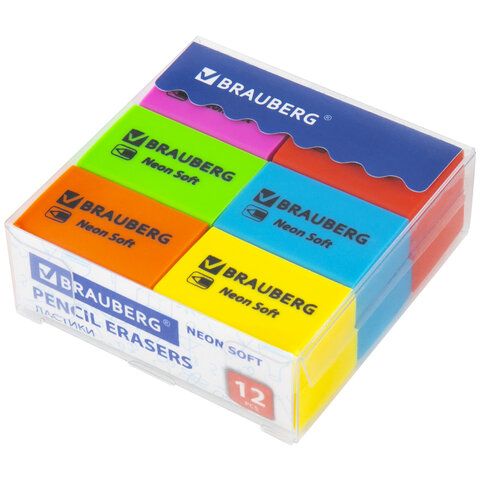 Ластик BRAUBERG NEON SOFT 31х20х10 мм, экологичный ПВХ_2