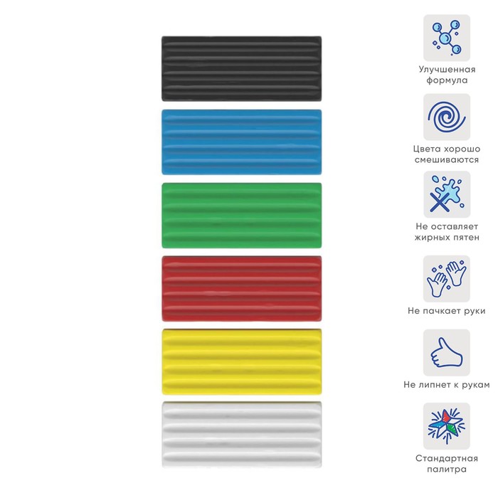 Пластилин 6цв 96г ErichKrause Basic 132458_1