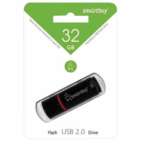 Флеш-диск 32 GB, SMARTBUY Crown, USB 2.0, черный_1