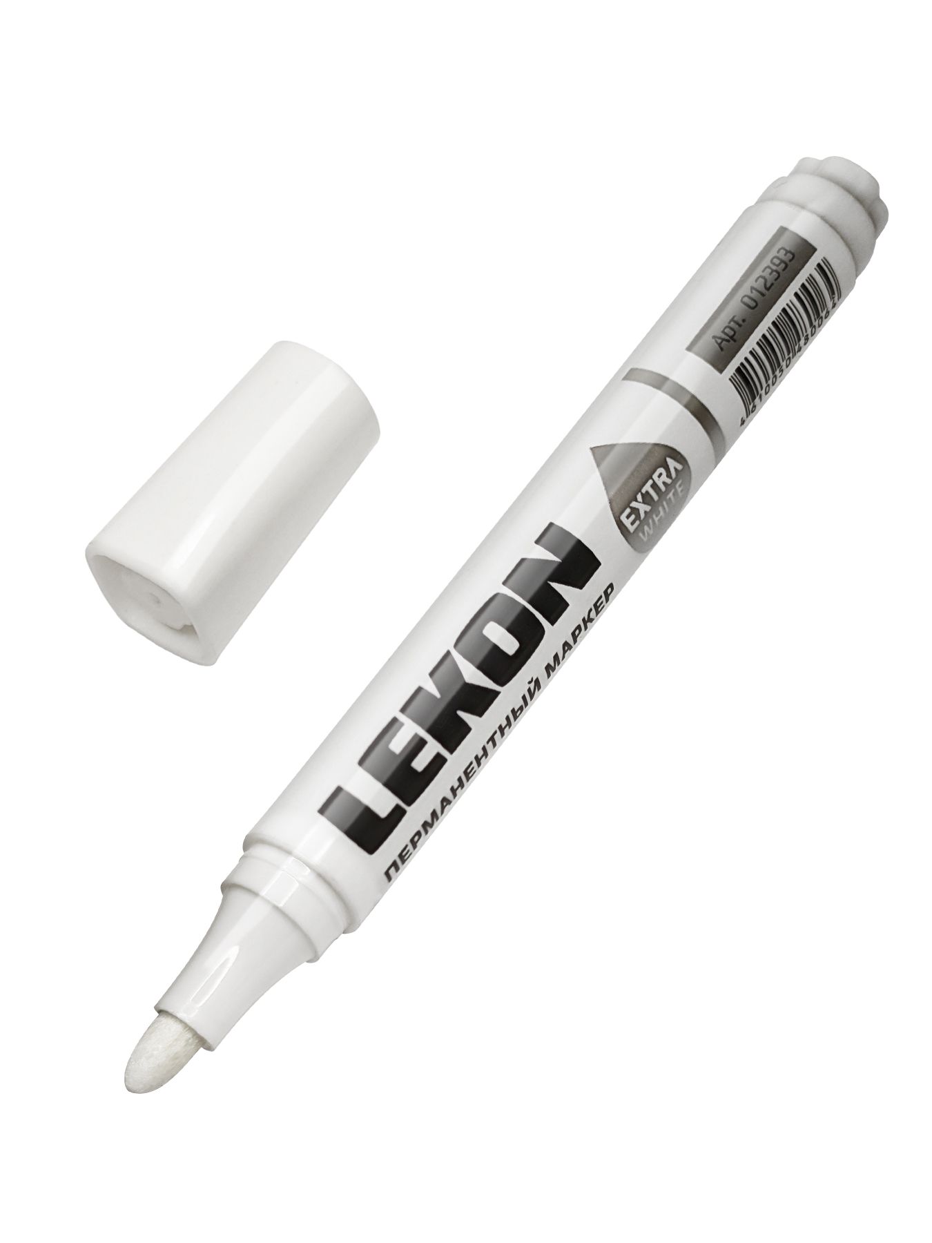 Маркер LEKON EXTRA WHITE перманентный белый, 012393_3