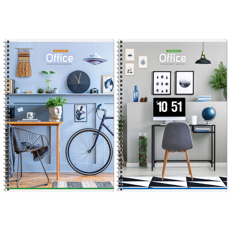Тетрадь 96л., А4, клетка на гребне ArtSpace "Офис. Home office"_2
