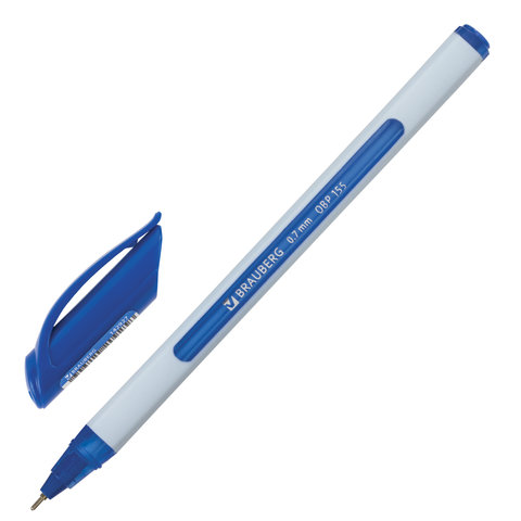 Ручка шарик. масл. BRAUBERG "Extra Glide Soft White", СИНЯЯ, узел 0,7 мм_4