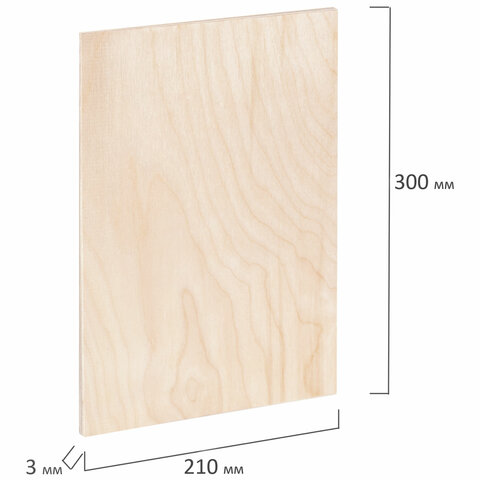 Заготовки для творчества, деревянные, без рисунков, 5 шт., 21х30 см, BRAUBERG_1