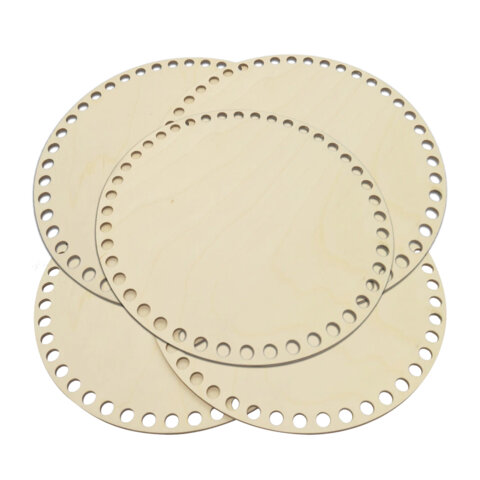 Донышки деревянные для вязания круглые, 5 шт., диаметр 15 см, BRAUBERG HOBBY_1