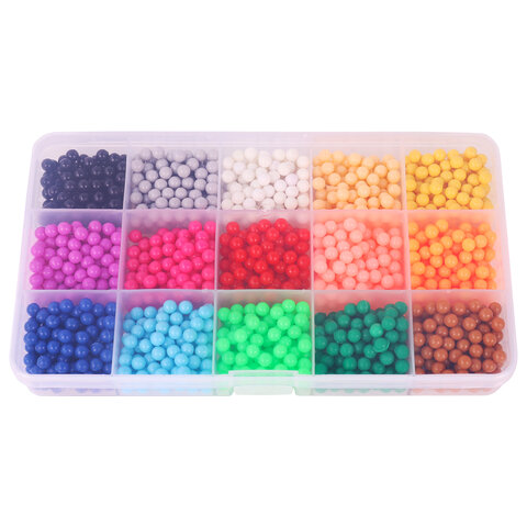 Аквамозаика 15 цветов, 1500 бусин, с трафаретами и инструментами, BRAUBERG KIDS_2