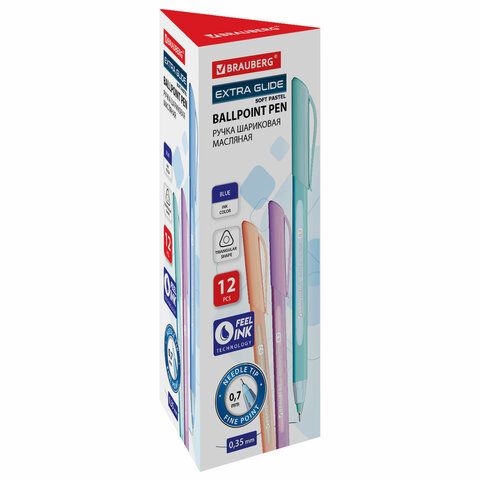 Ручка шарик. масл. BRAUBERG "Extra Glide Soft Pastel", синяя, 0,5 м_1