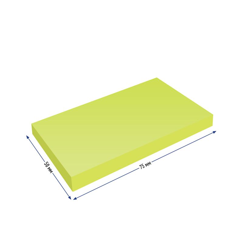 Самоклеящийся блок Berlingo "Ultra Sticky", 50*75мм, 80л., зеленый неон_1