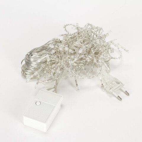 Электрогирлянда-бахрома комнатная 2х0,5 м, 100 LED, мультицветная, 220 V, ЗОЛОТАЯ СКАЗКА, 591270_2