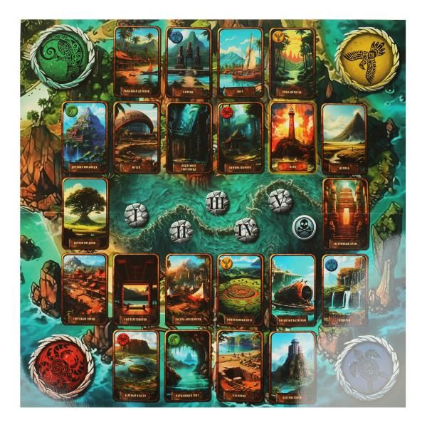 Загадочный остров. Настольная игра-ходилка квадрат. Умные игры_1