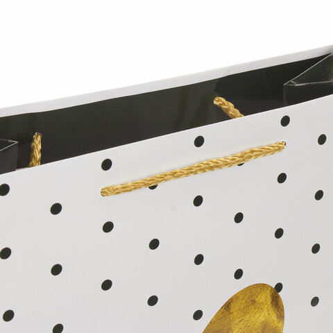 Пакет подарочный (1 штука) 26x13x33 см, ЗОЛОТАЯ СКАЗКА "Золотое сердце"_1