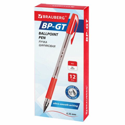 Ручка шарик. BRAUBERG "BP-GT", КРАСНАЯ, 0,7 мм_1