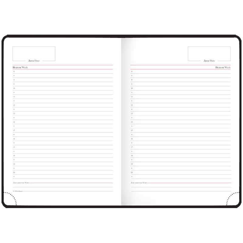 Ежедневник недатированный, А5, 160л., кожзам, OfficeSpace "Flag", триколор_2
