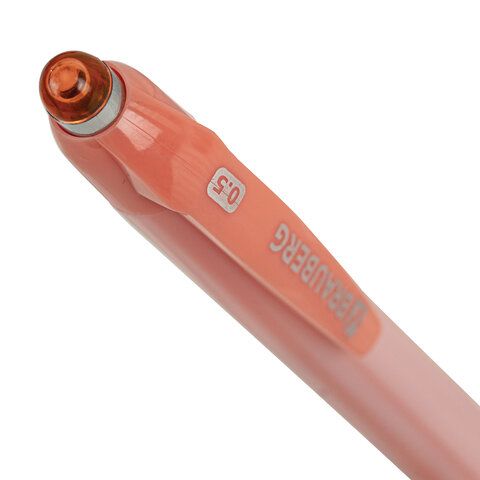 Ручка шариковая автоматическая BRAUBERG "Stripes Pastel", СИНЯЯ, корпус ассорти, пишущий узел 0,5 мм_2