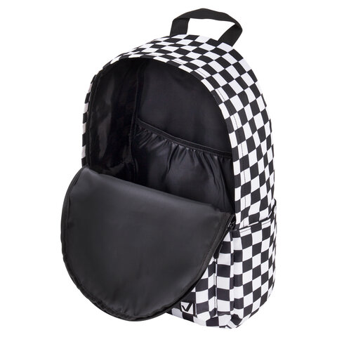 Рюкзак BRAUBERG POSITIVE универсальный, карман-антивор, "Black and White", 42х28х14 см_1