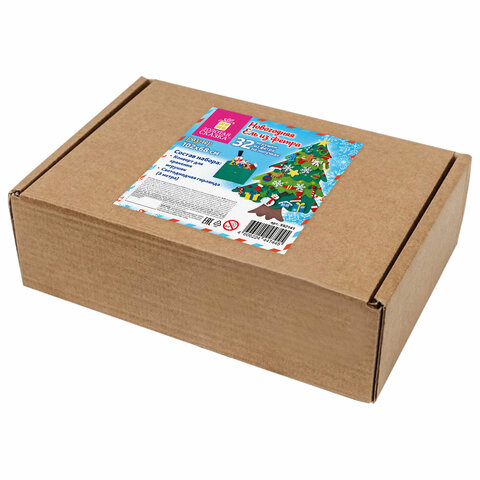 Фетровый адвент-календарь 100x50 см, 24 украшения, 31 задание + 1 в подарок, 3 м гирлянда_1