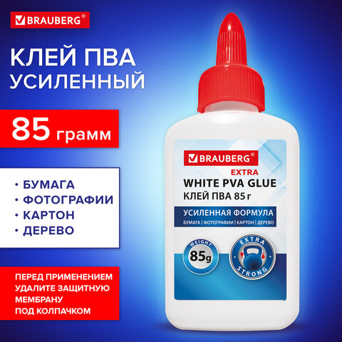 Клей ПВА УСИЛЕННЫЙ BRAUBERG Extra (бумага, фотографии, картон, дерево), 85 г,_8